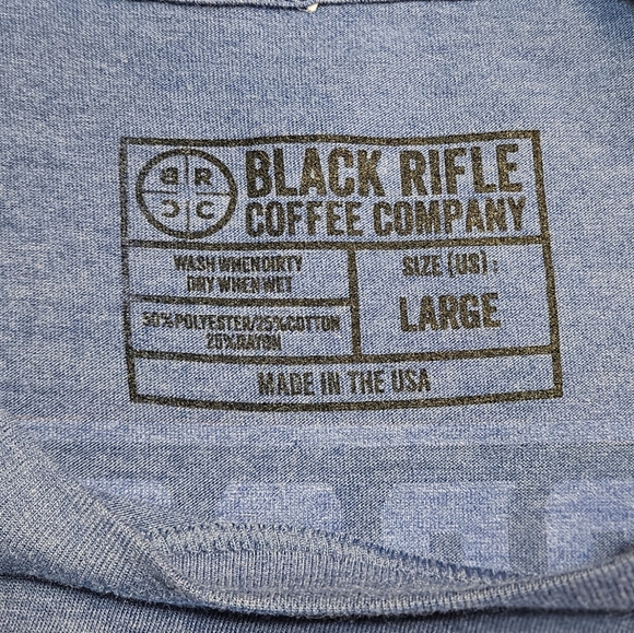 BLACK RIFLE COFFEE Retro Logo Tshirt_Blue Patriotic Men's L (RARE- discontinued) - Picture 4 of 4